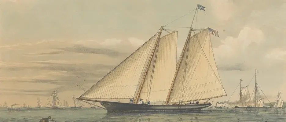 The 93-foot schooner AMERICA