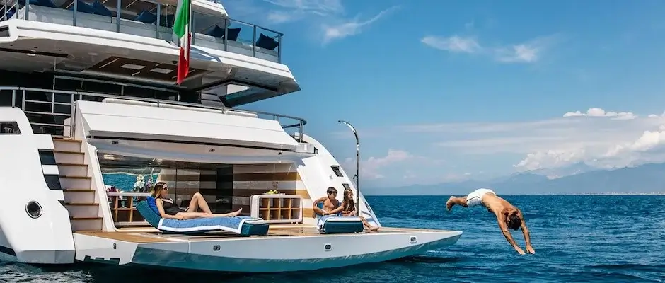 Jump into Water from a Yacht