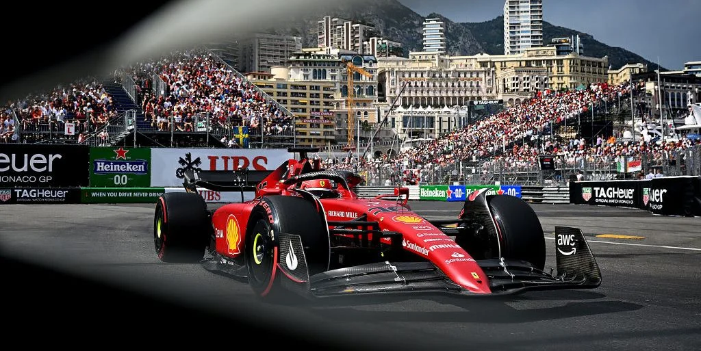Monaco Formula 1 action Ferrari