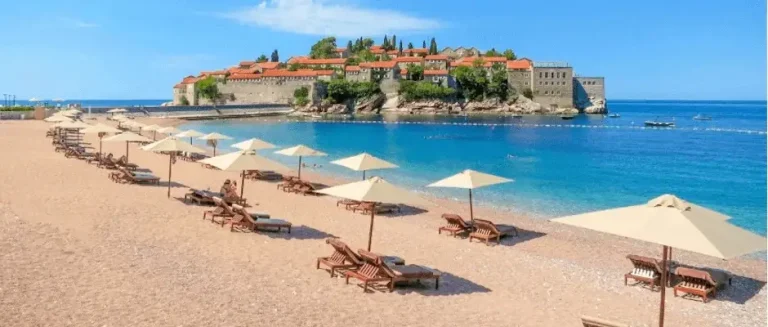 Budva and Sveti Stefan regions have beautiful pebble-stoned beaches.