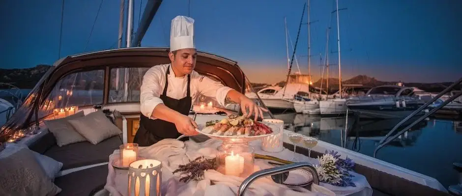 chef preparing alfresco dinner