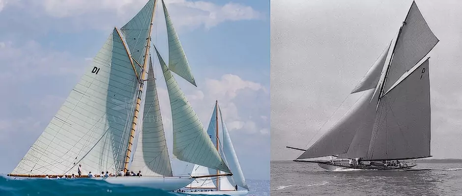 Yacht Mariska 1908 Now and then 