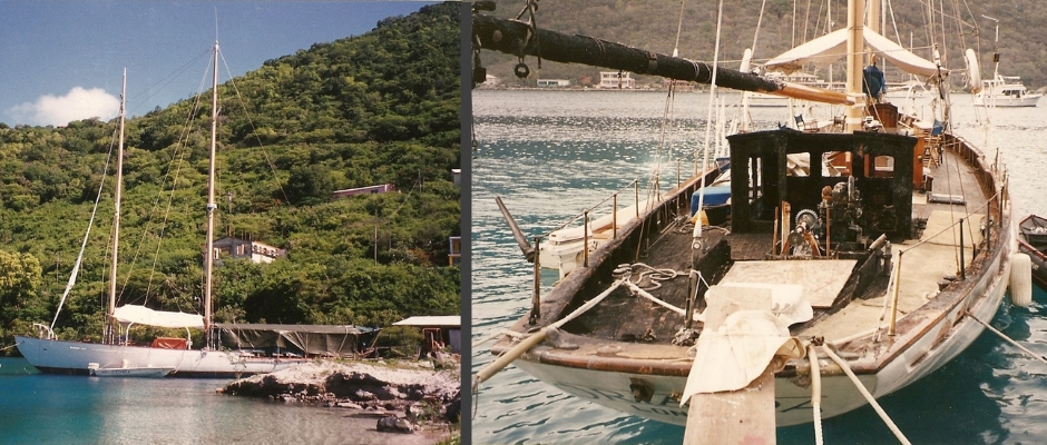 Orianda moored in the British Virgin Islands following the catastrophic fire